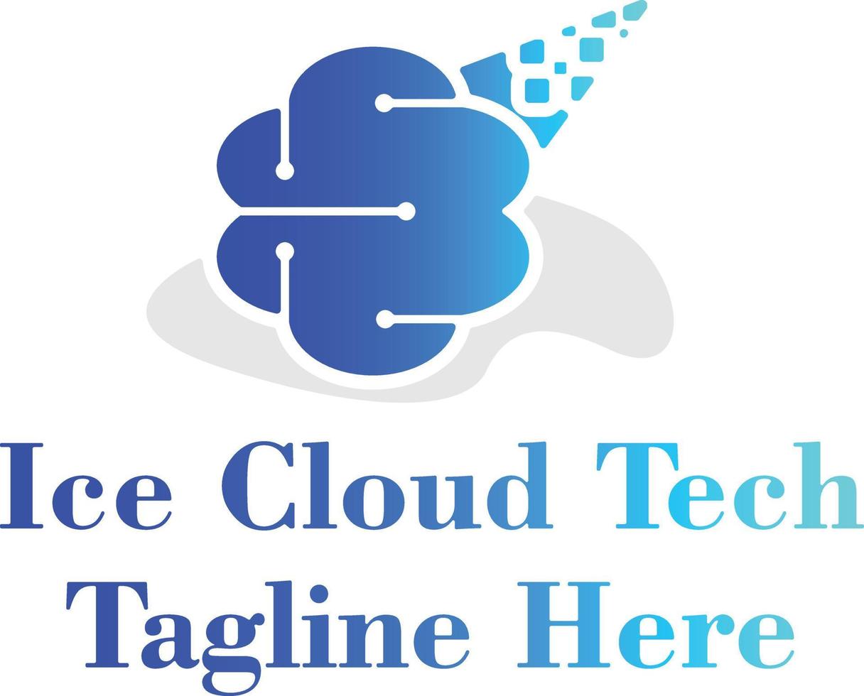 ice cream cloud vector logo template