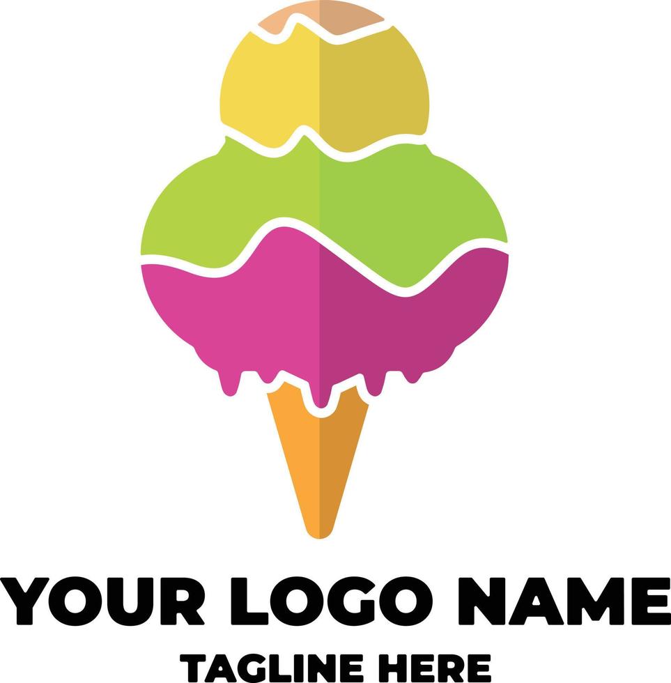 ice cream icon. flat illustration of a popsicle vector logo. isolated on white background