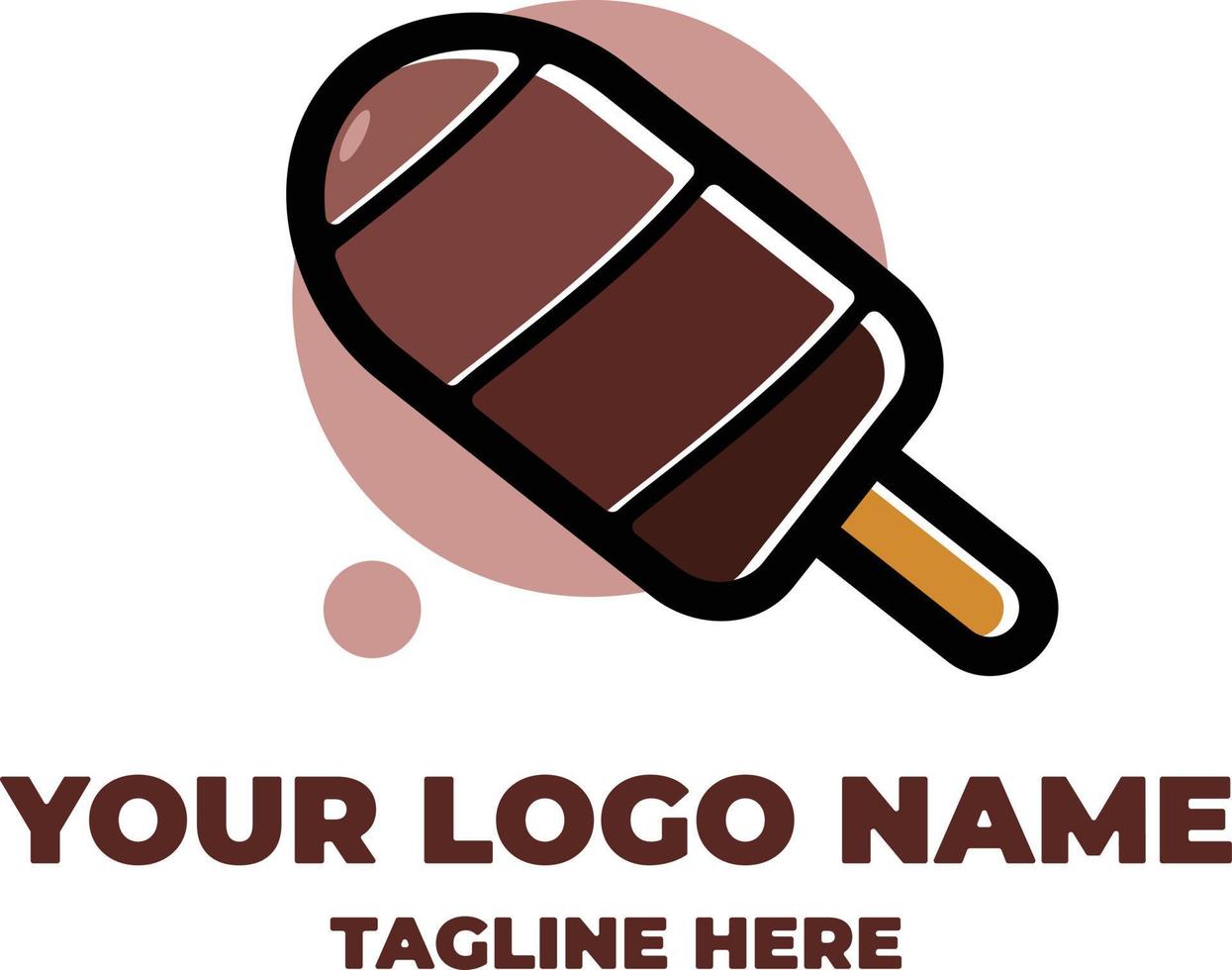 chocolate hielo crema logo palo vector ilustración 21619835 Vector en