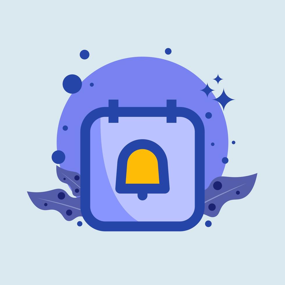 Reminder flat illustration. Alert signs vector illustration.