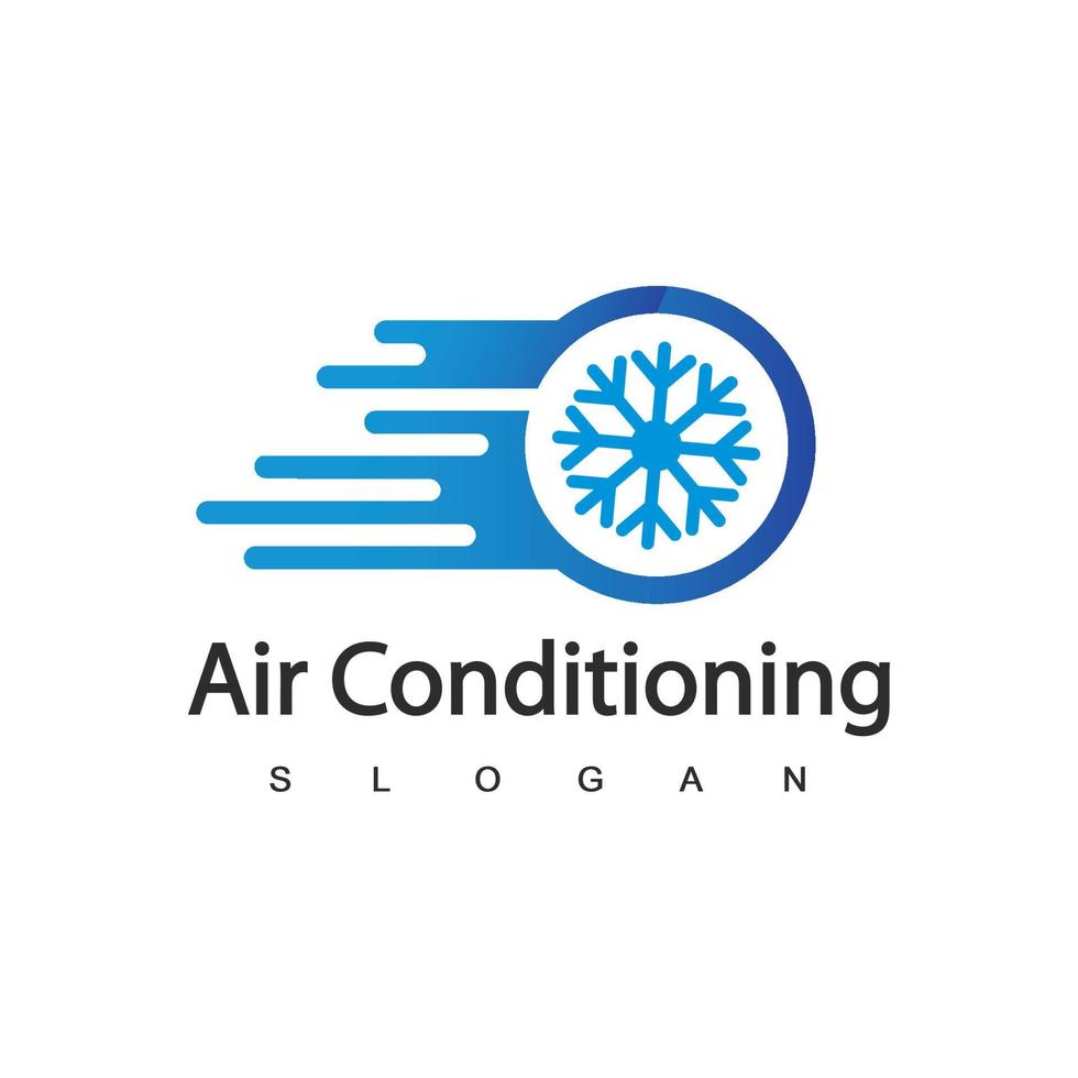 logotipo de aire acondicionado, concepto de logotipo hvac vector