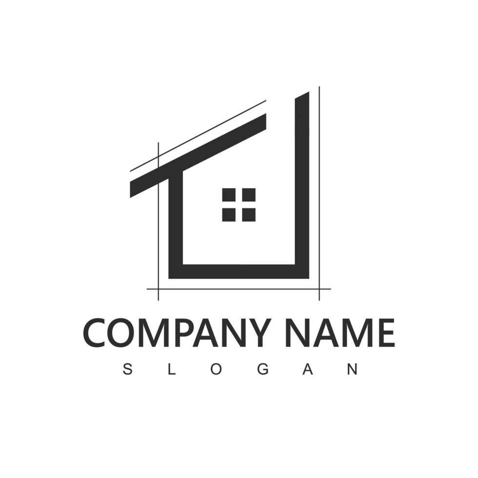 Real Estate Logo, Home Design Illustration vector