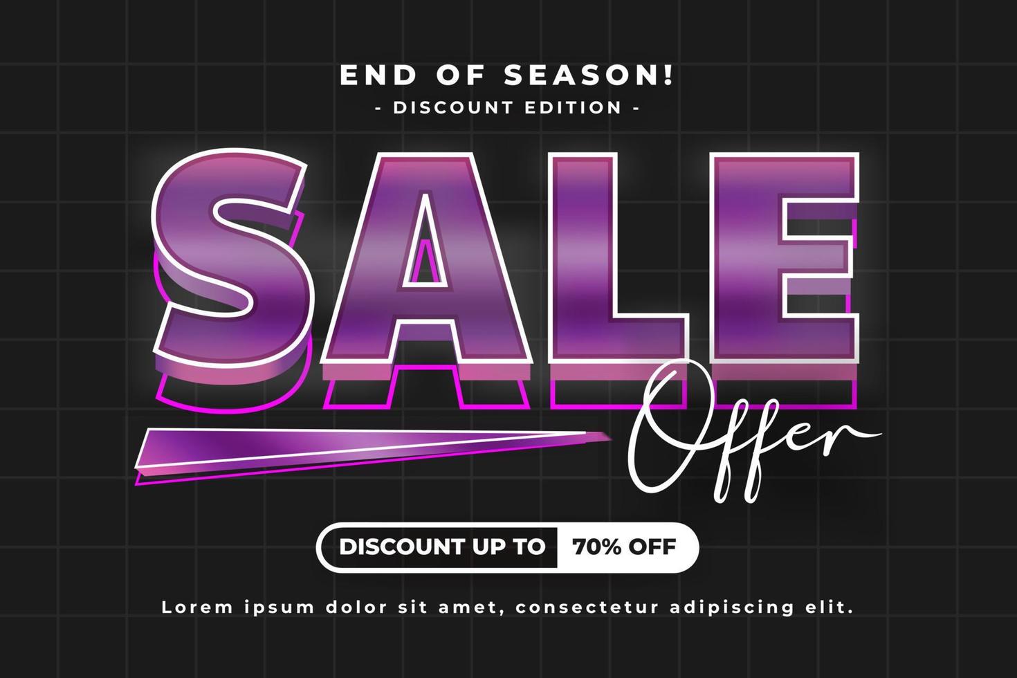 Sale Promo Text Effect vector