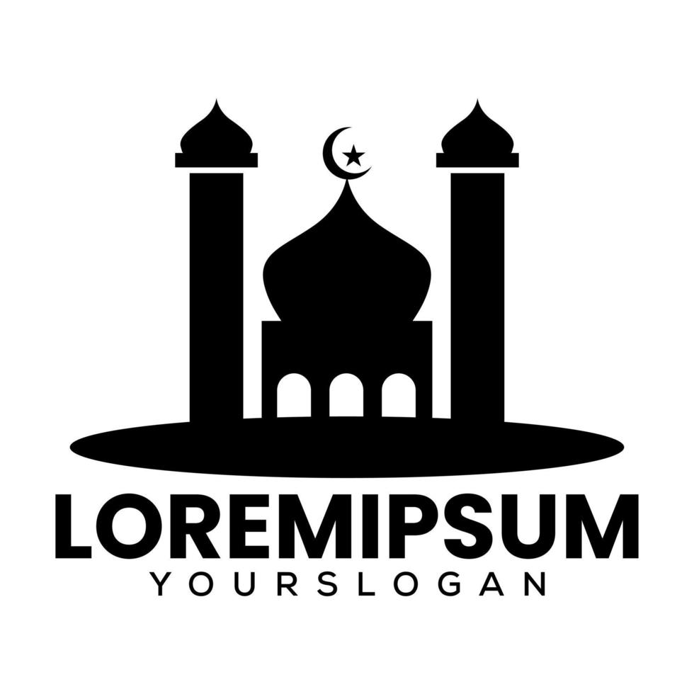 mosque logo design vector