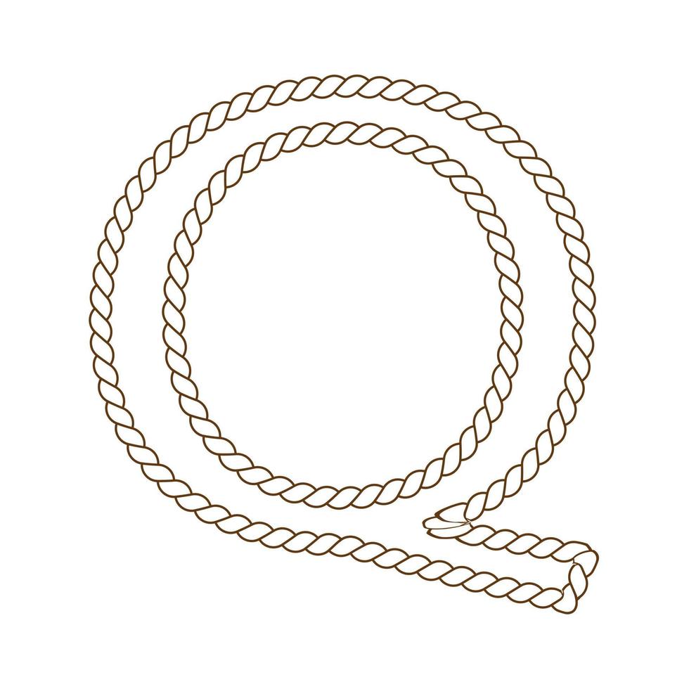 rope that forms a letter vector