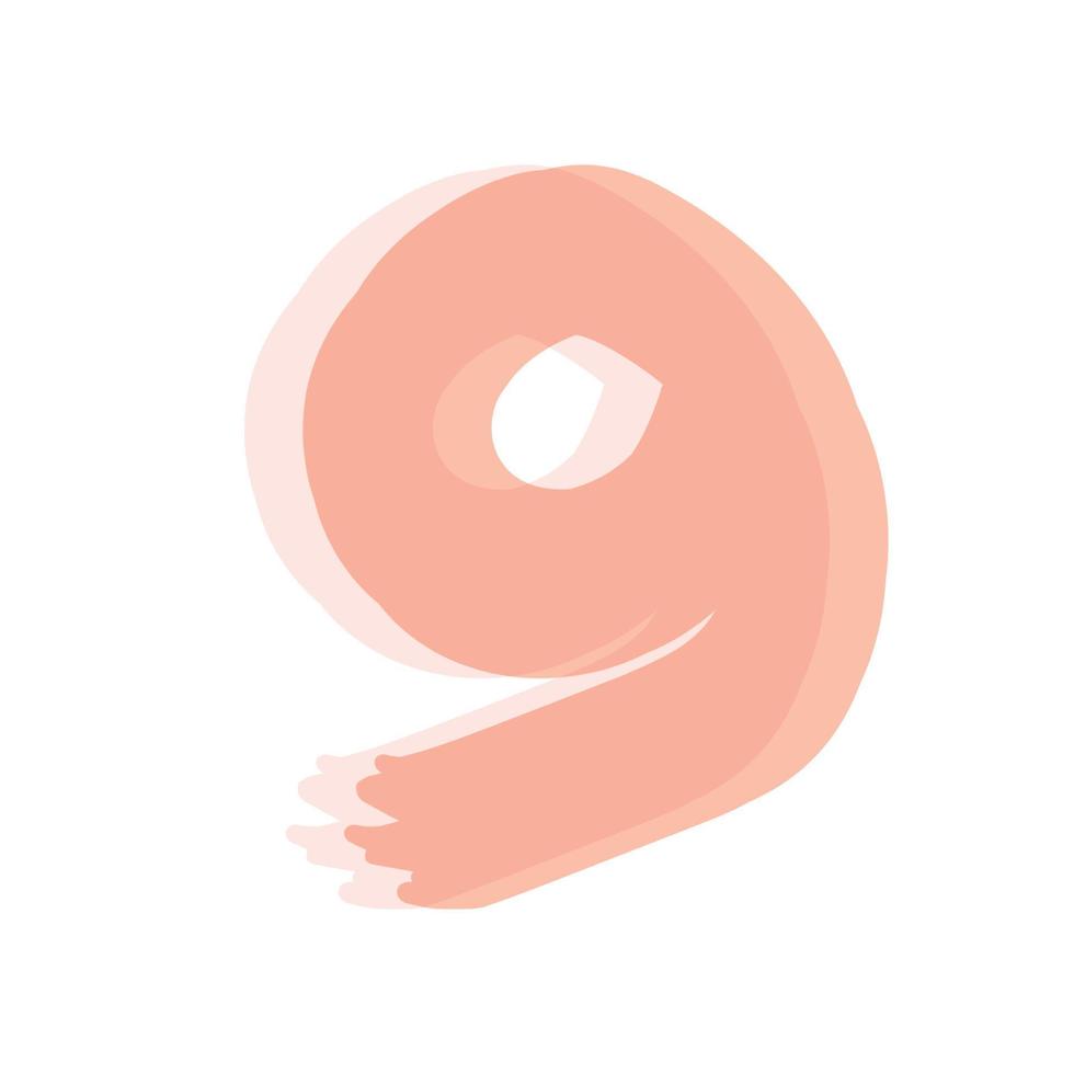 brush number nine vector