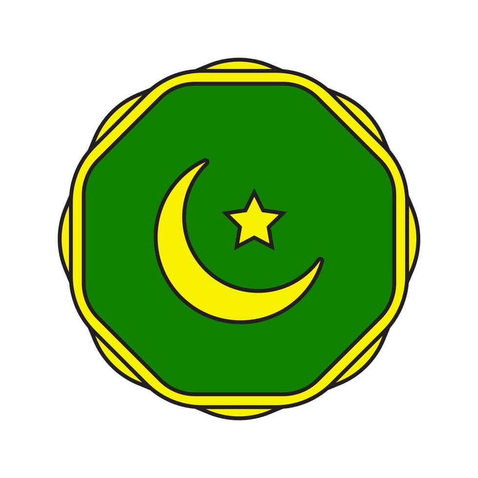 islámico icono, Ramadán Kareem, eid línea Arte icono vector