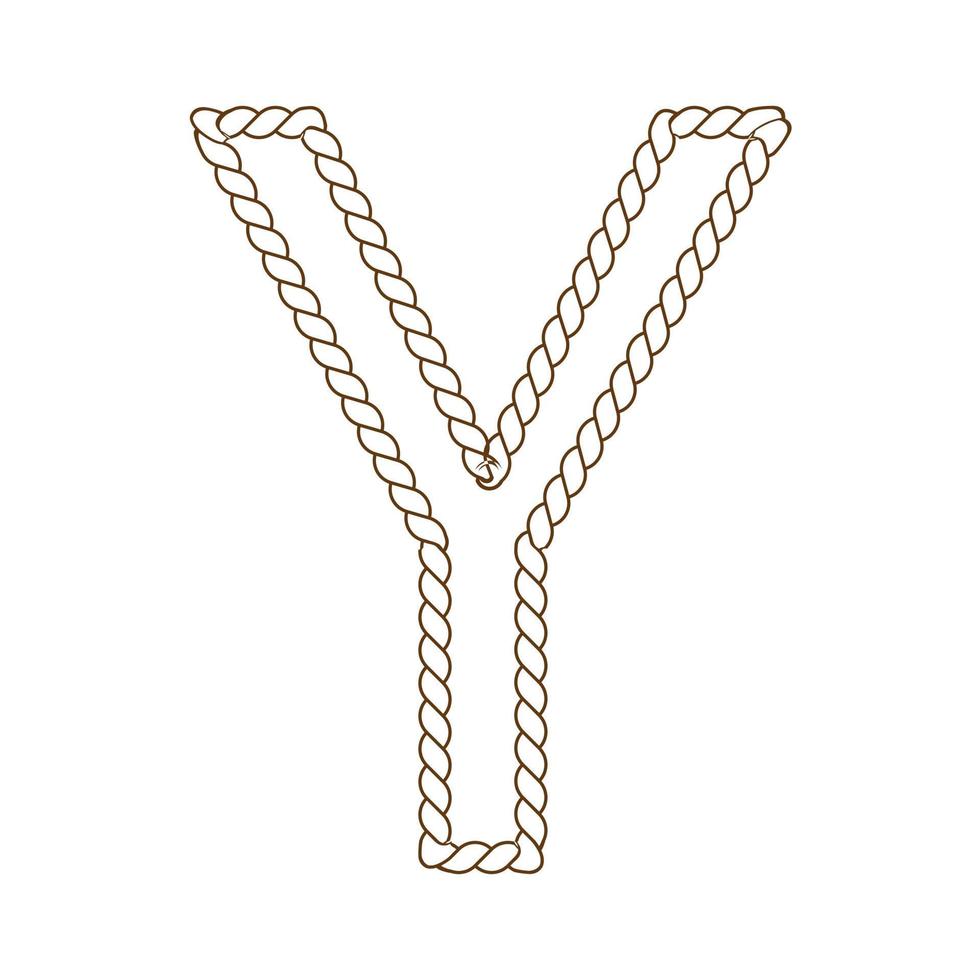 rope that forms a letter vector