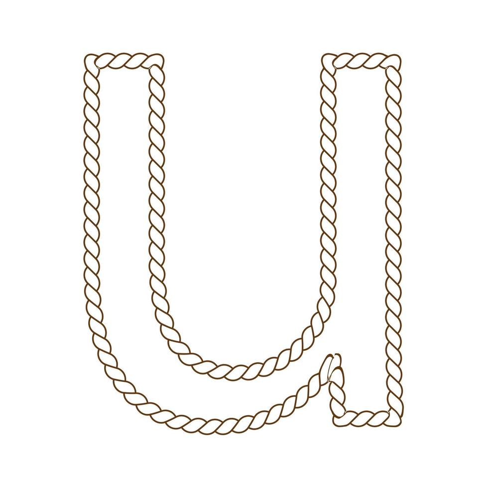 rope that forms a letter vector