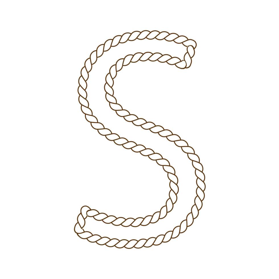 rope that forms a letter vector