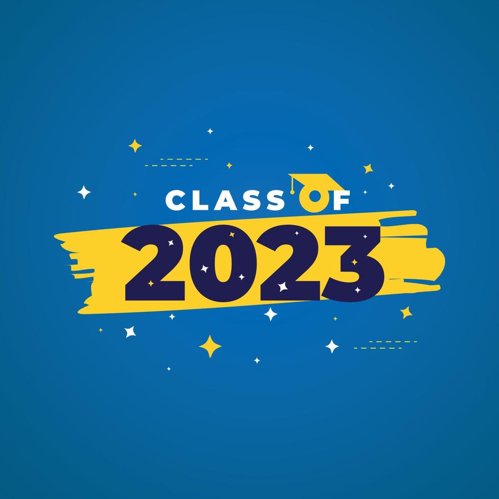Free vector hand drawn class of 2023 lettering