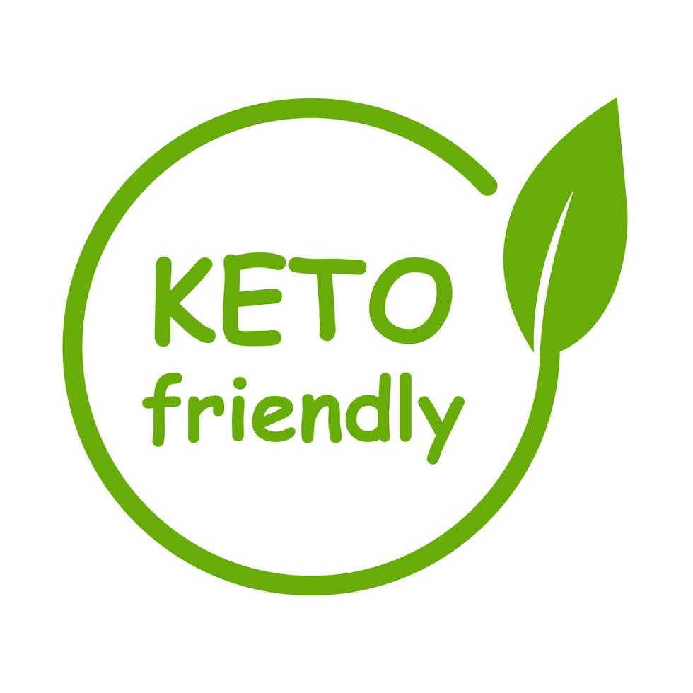 keto friendly diet healthy food label icon vector for graphic design, logo, website, social media, mobile app, UI illustration