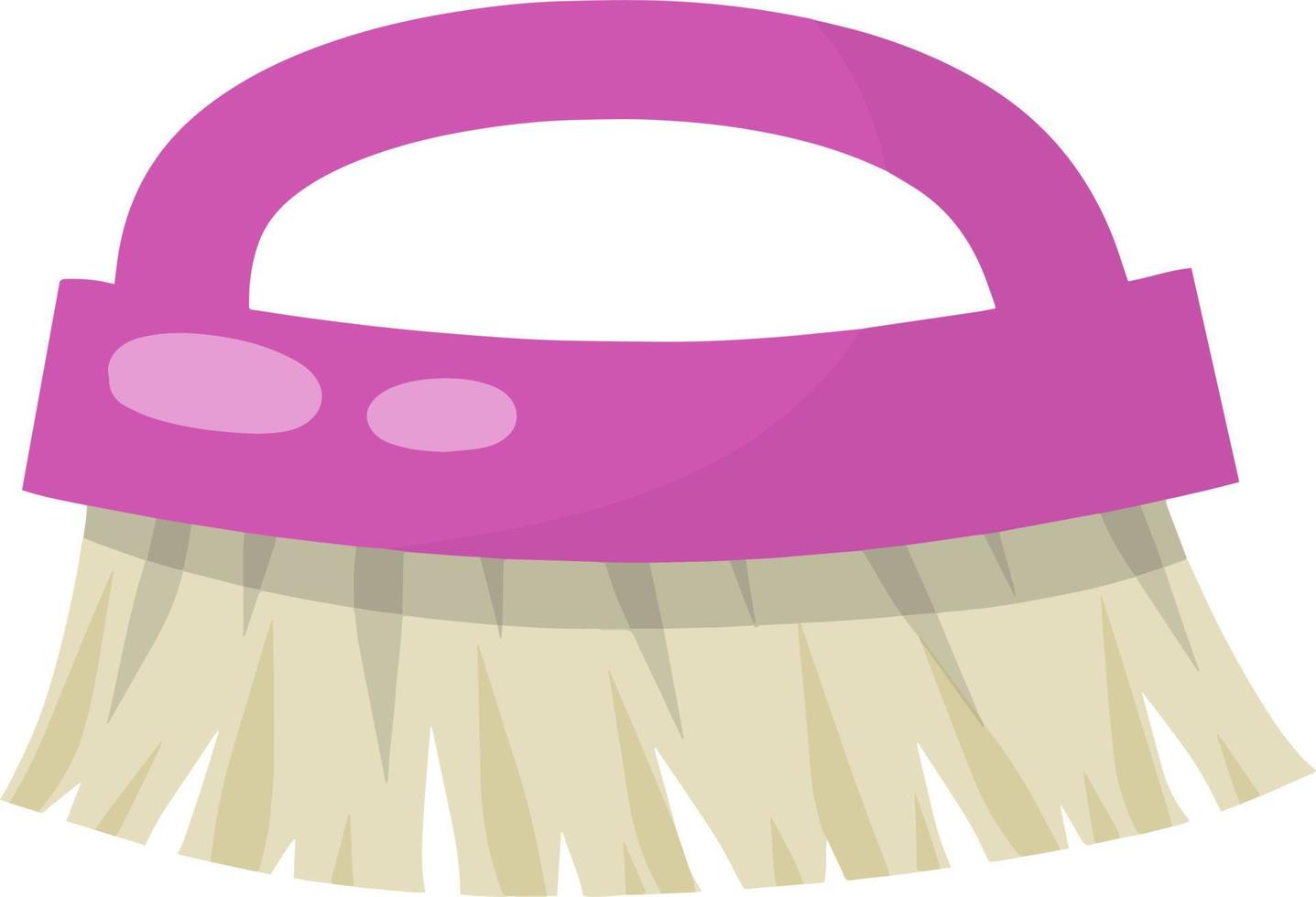 Brush for wet house cleaning and sweeping. item for combing horse. Cartoon flat illustration. Object for homework. vector