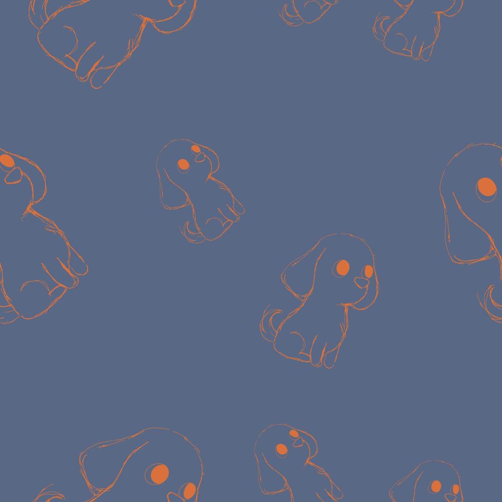 Seamless color wallpaper with round patterns for design. Hand-drawn illustration, for wrapping paper, cover. Soft fabric, textiles, pillow, pajamas. vector