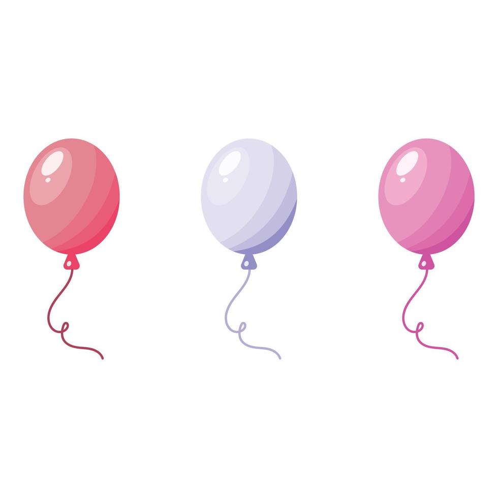 Vector illustration of multicolored balloons