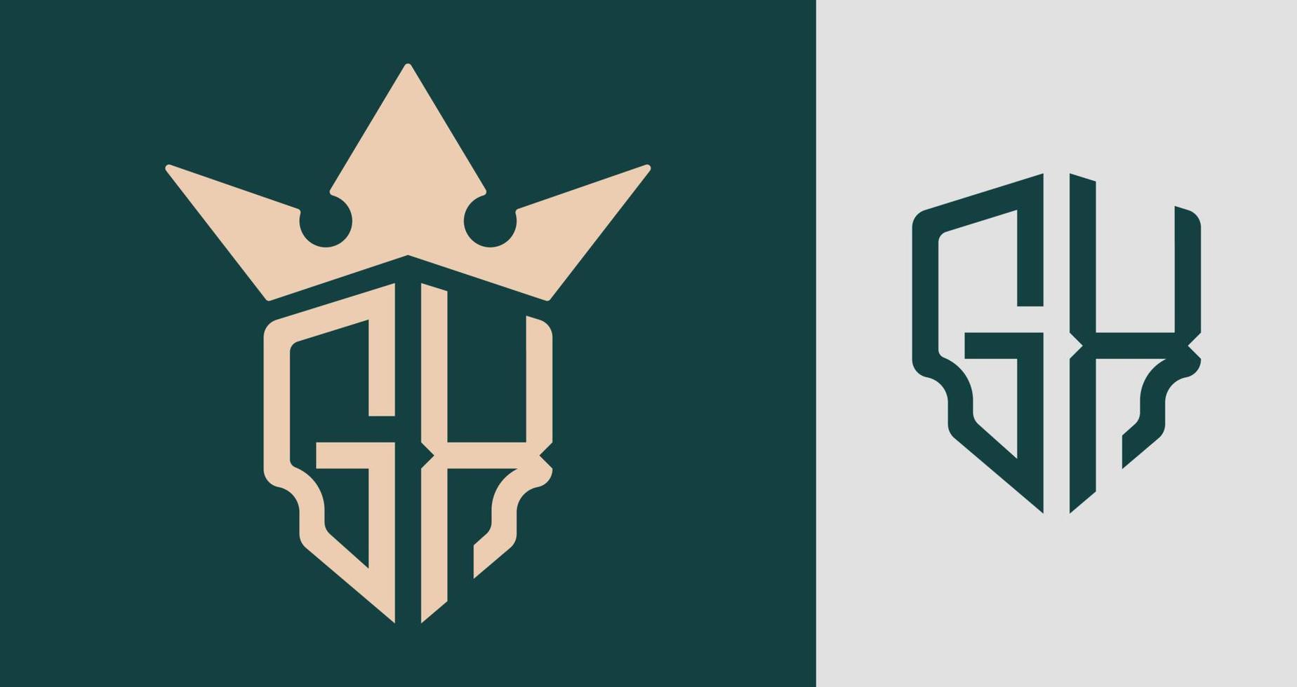 Creative Initial Letters GX Logo Designs. vector