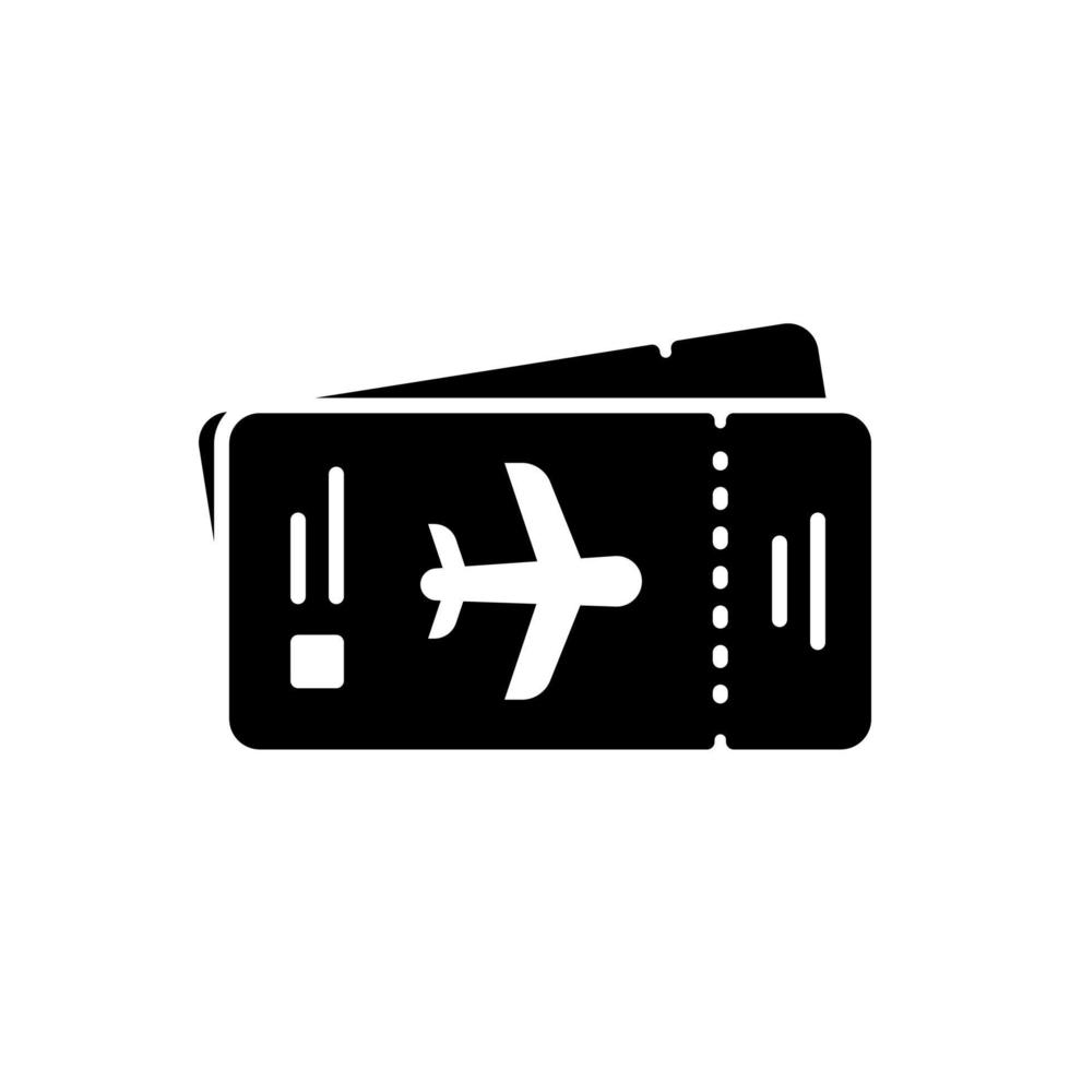 Airplane ticket icon for travel by aviation transport vector