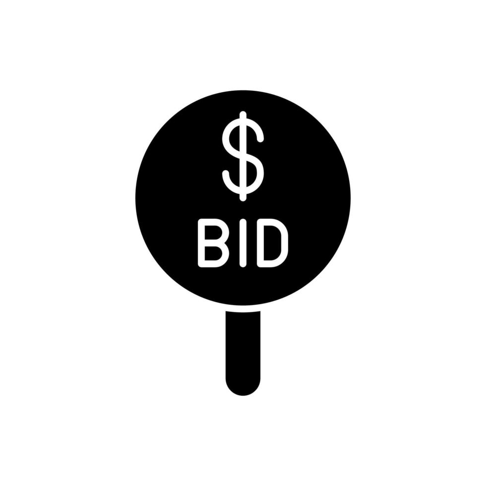 Auction board icon for bidding on a sale vector