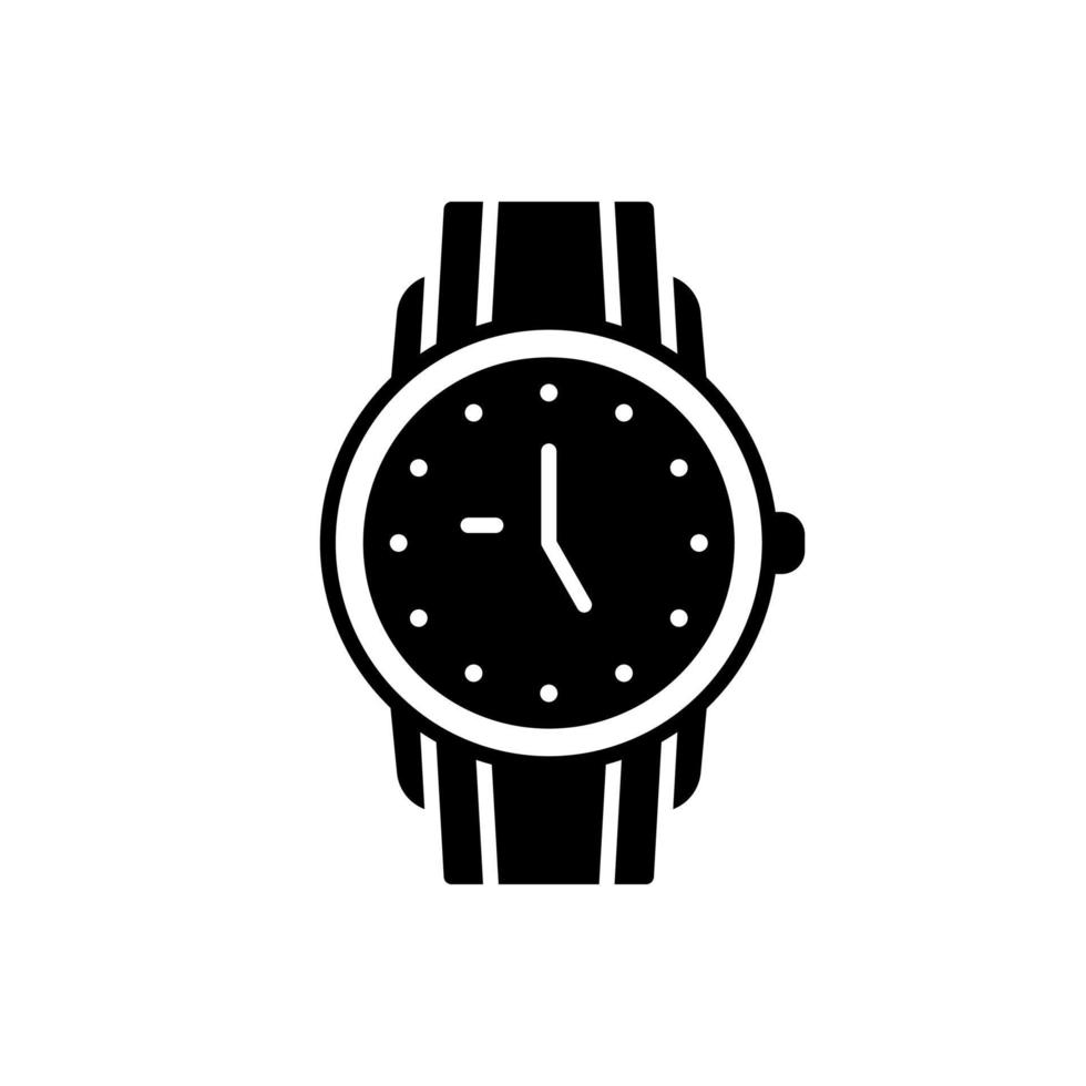 A watch icon to enhance your appearance or fashion as well as a timepiece or timer vector