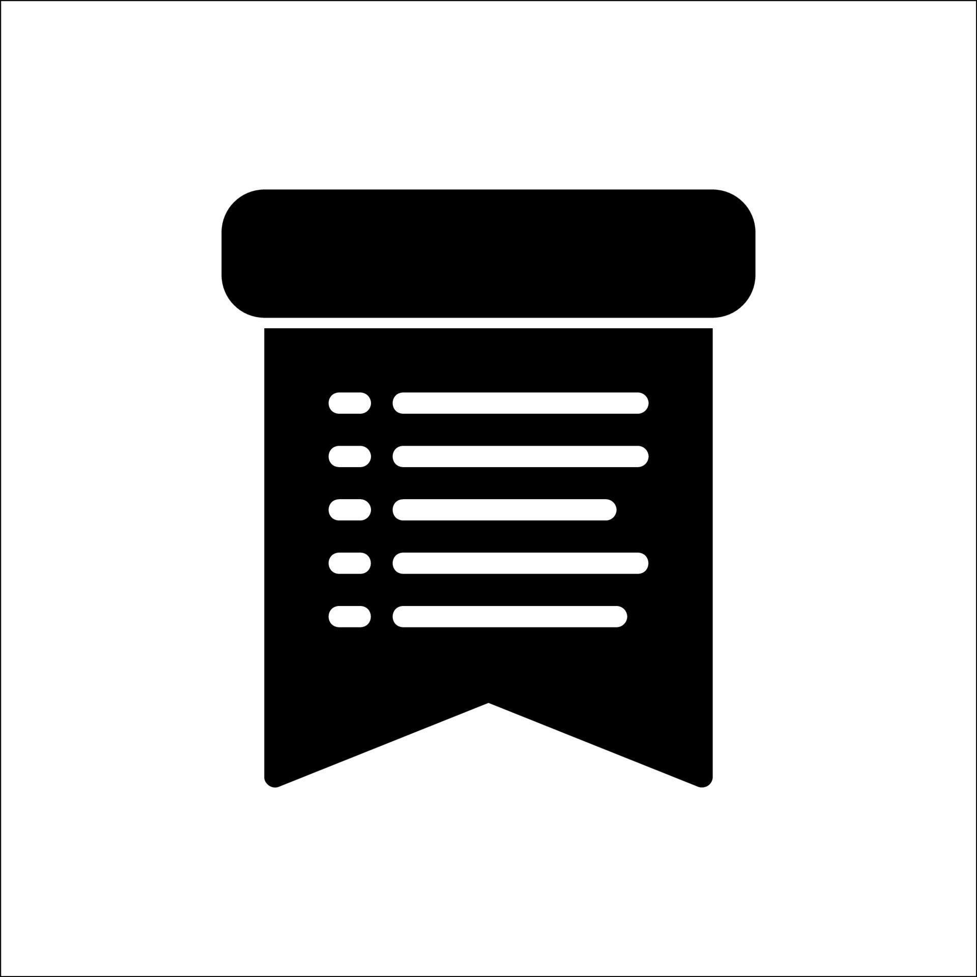 Bookmarks icon with list of saved pages 21620938 Vector Art at Vecteezy