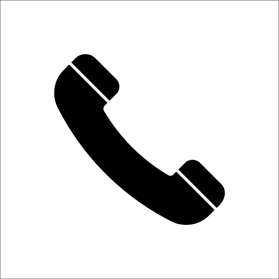 icono de llamada o marcación con receptor de teléfono antiguo vector