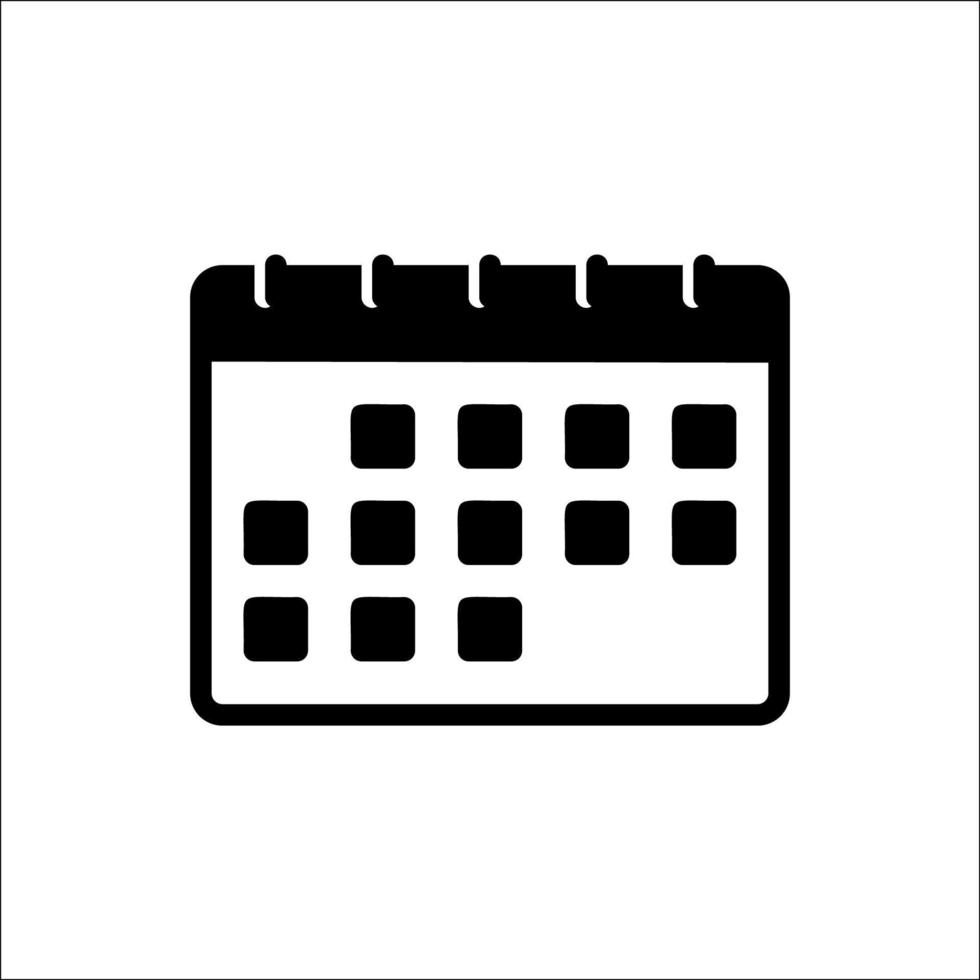 Calendar icon to show the date and time in creating a business schedule vector