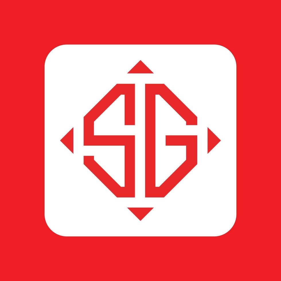 Creative simple Initial Monogram SG Logo Designs. vector