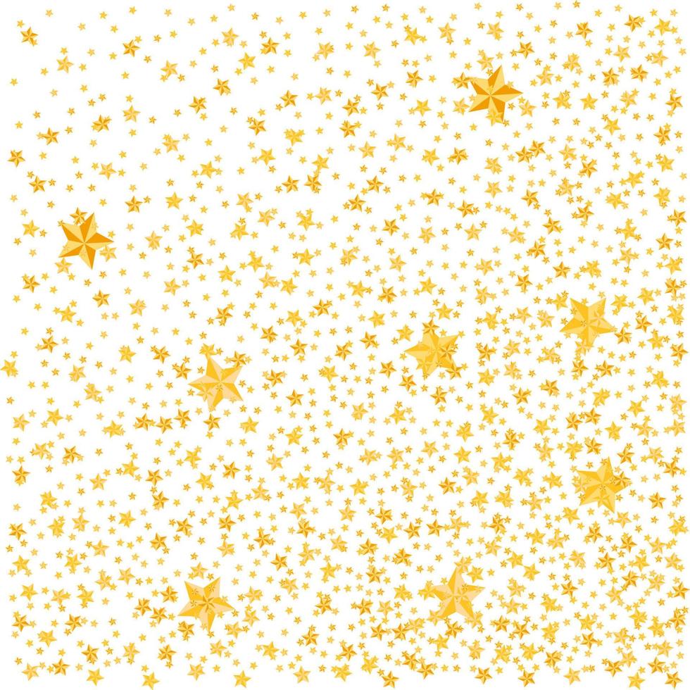 Yellow stars, confetti decoration for celebration vector