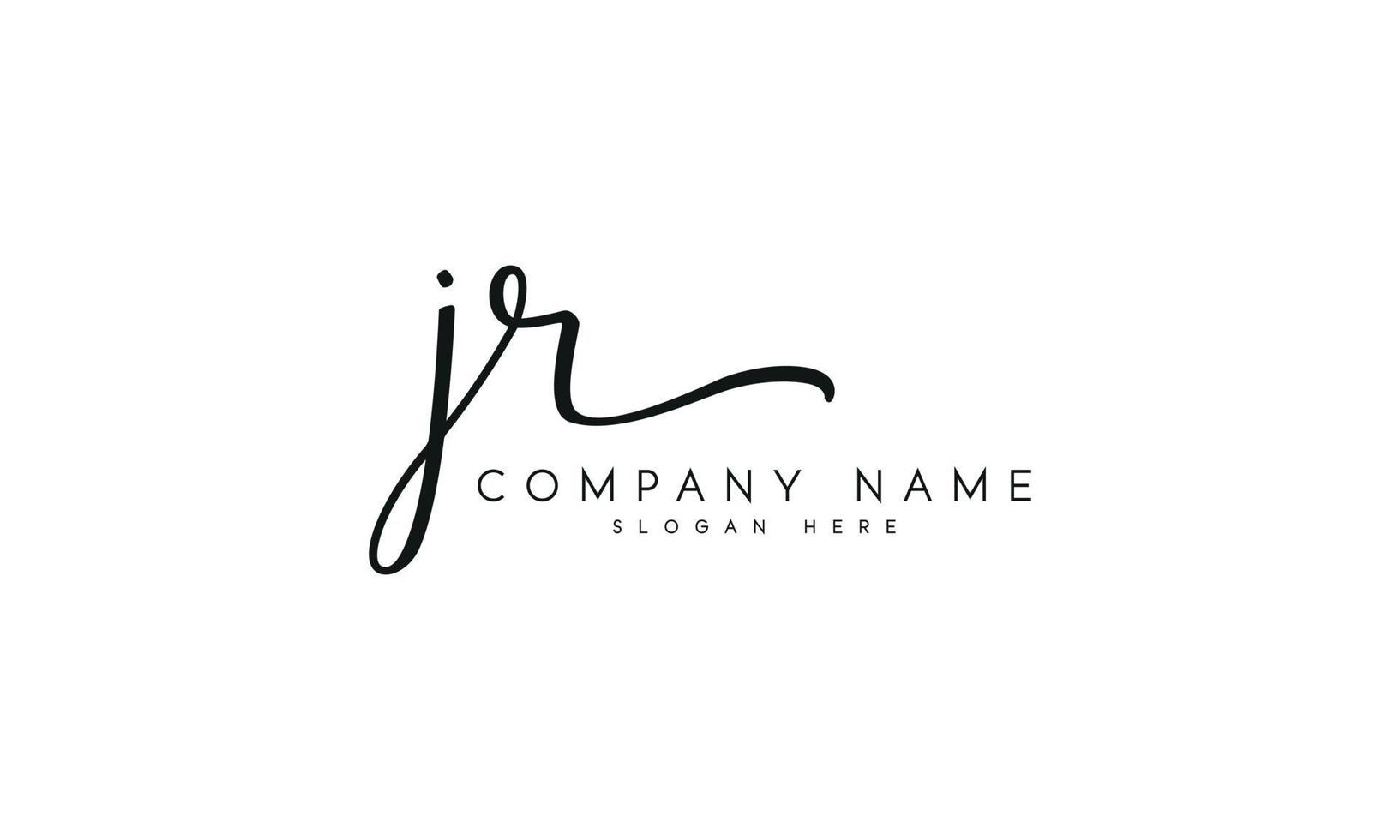 Handwriting signature style letter jr logo design in white background. pro vector. vector