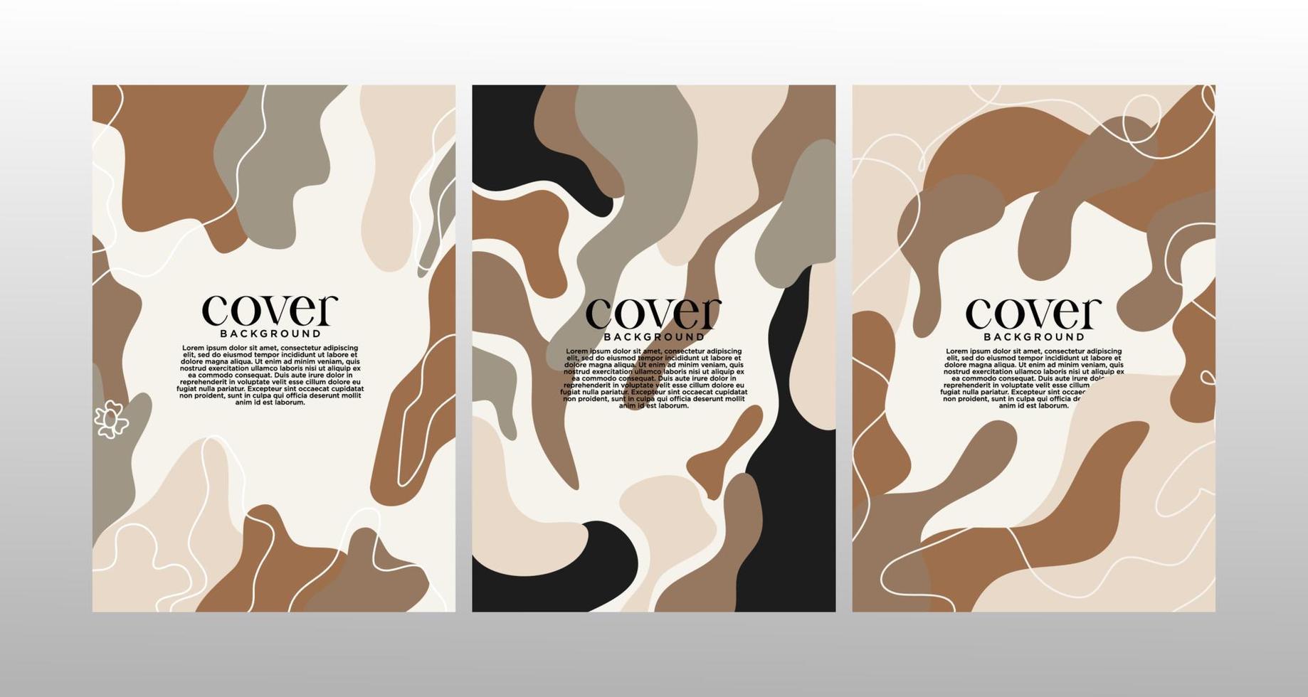 Abstract creative artistic template set. Universal Cover Design for Annual Report, Brochure, Flyer, Presentation, Leaflet, Magazine, Story. vector