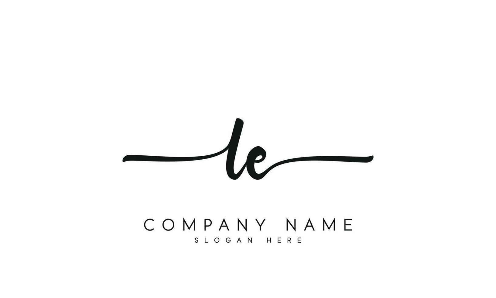Handwriting signature style letter le ylogo design in white background. pro vector. vector