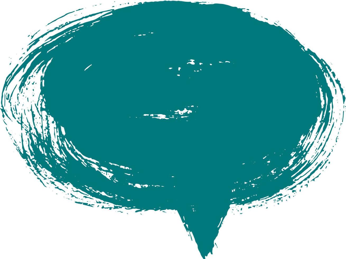 Hand drawn brush stroke speech bubble. vector