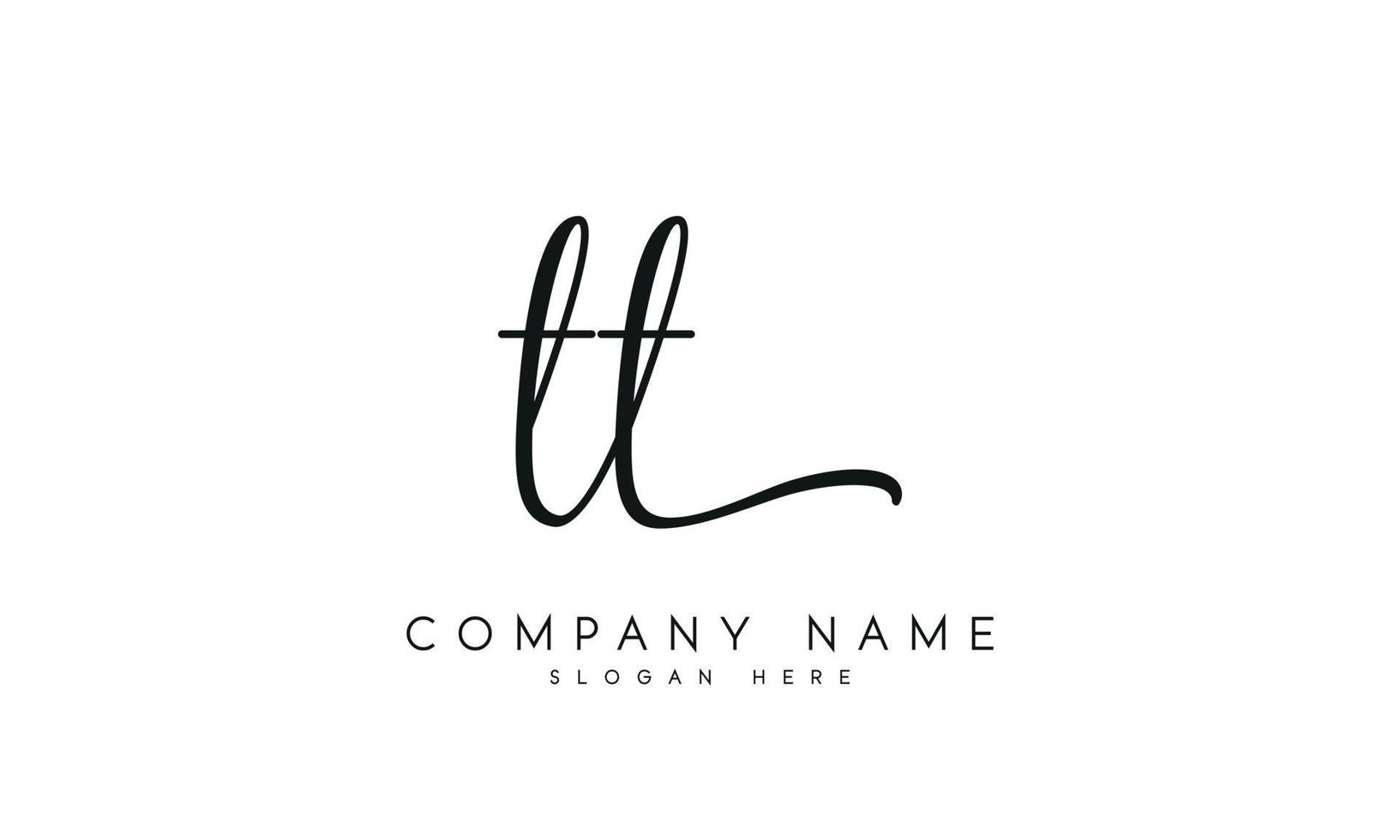 Handwriting signature style letter tt ylogo design in white background. pro vector. vector