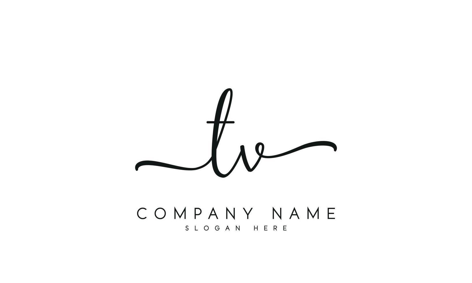 Handwriting signature style letter tv ylogo design in white background. pro vector. vector