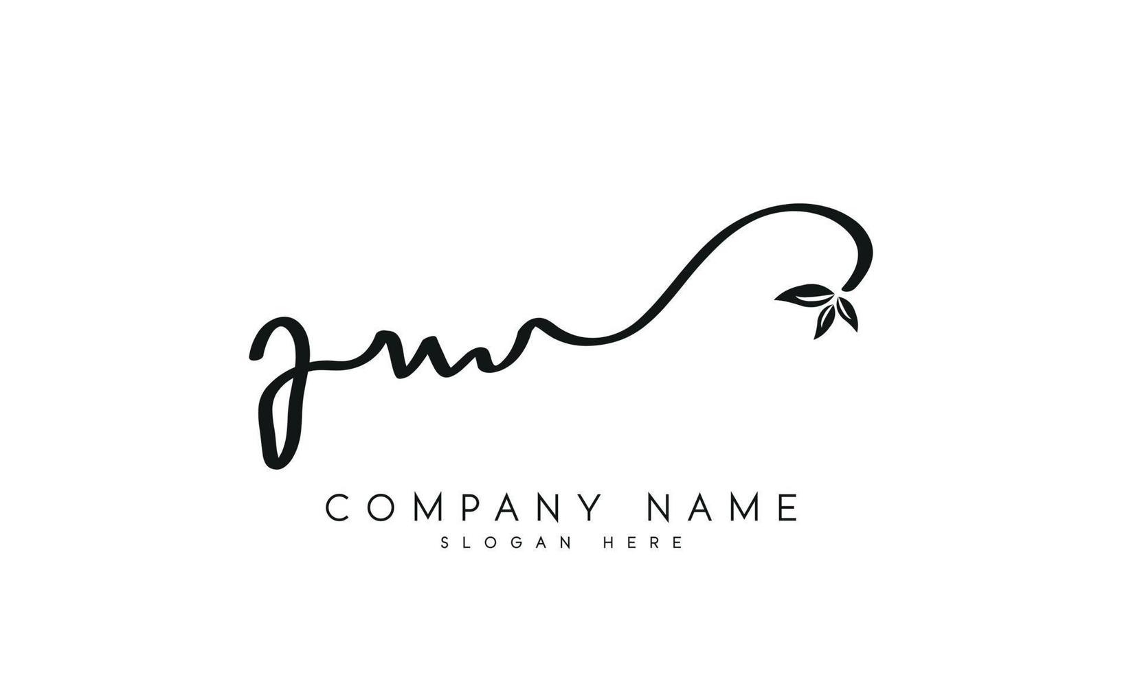 Handwriting signature style letter ju logo design in white background. pro vector. vector