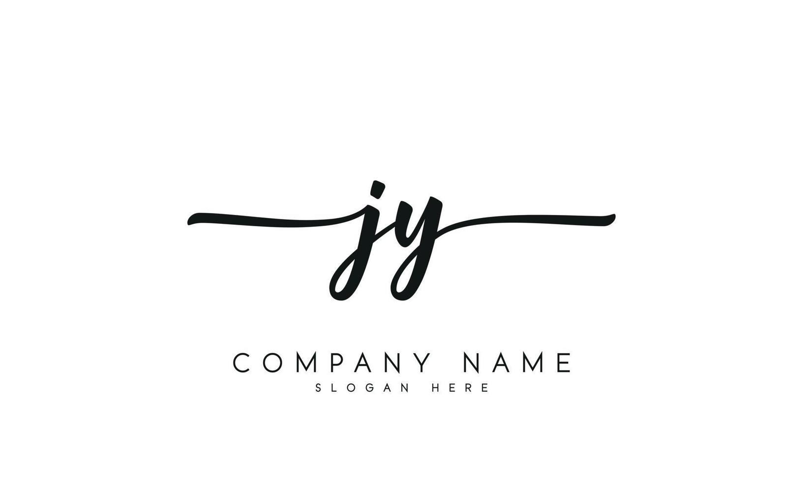 Handwriting signature style letter jy logo design in white background. pro vector. vector