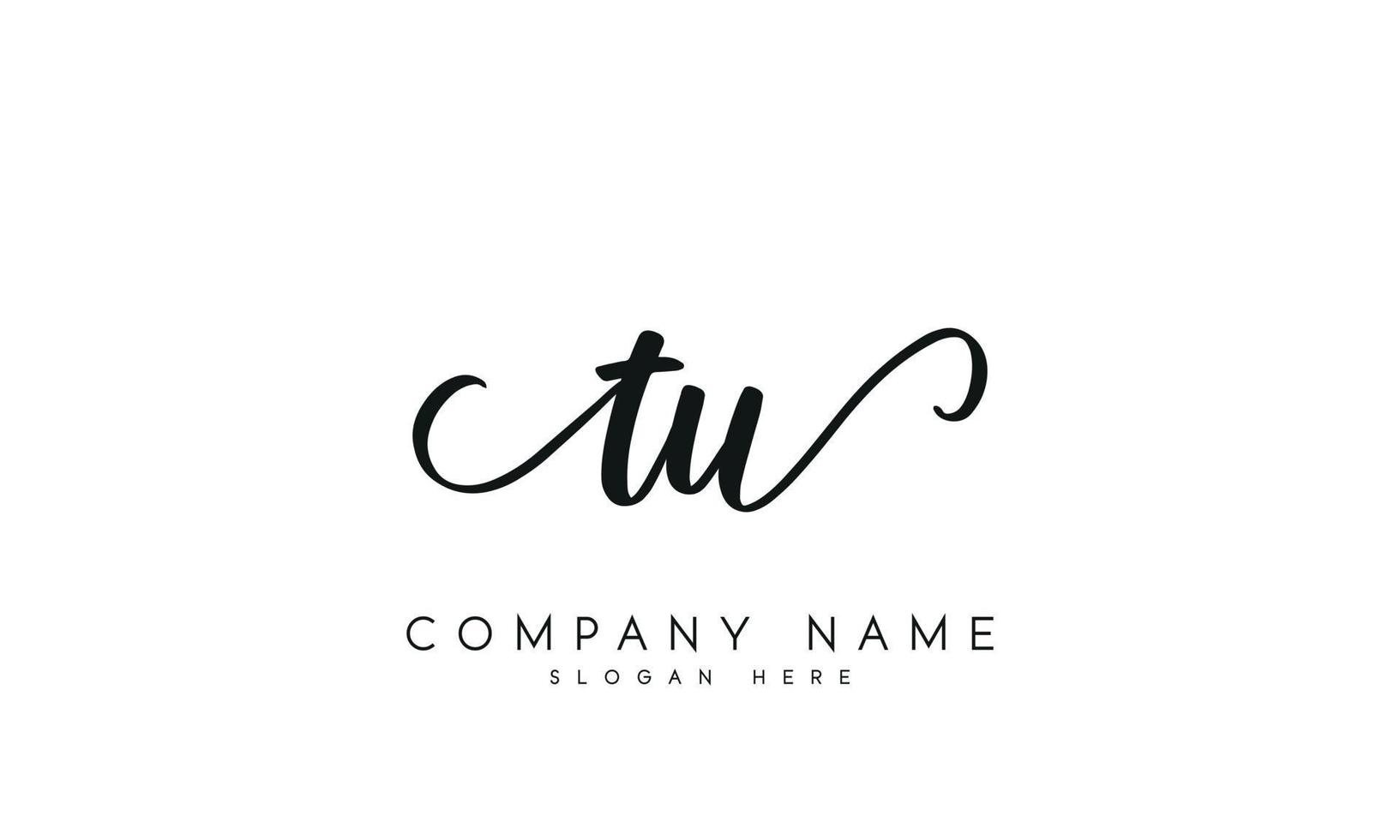 Handwriting signature style letter tw ylogo design in white background. pro vector. vector