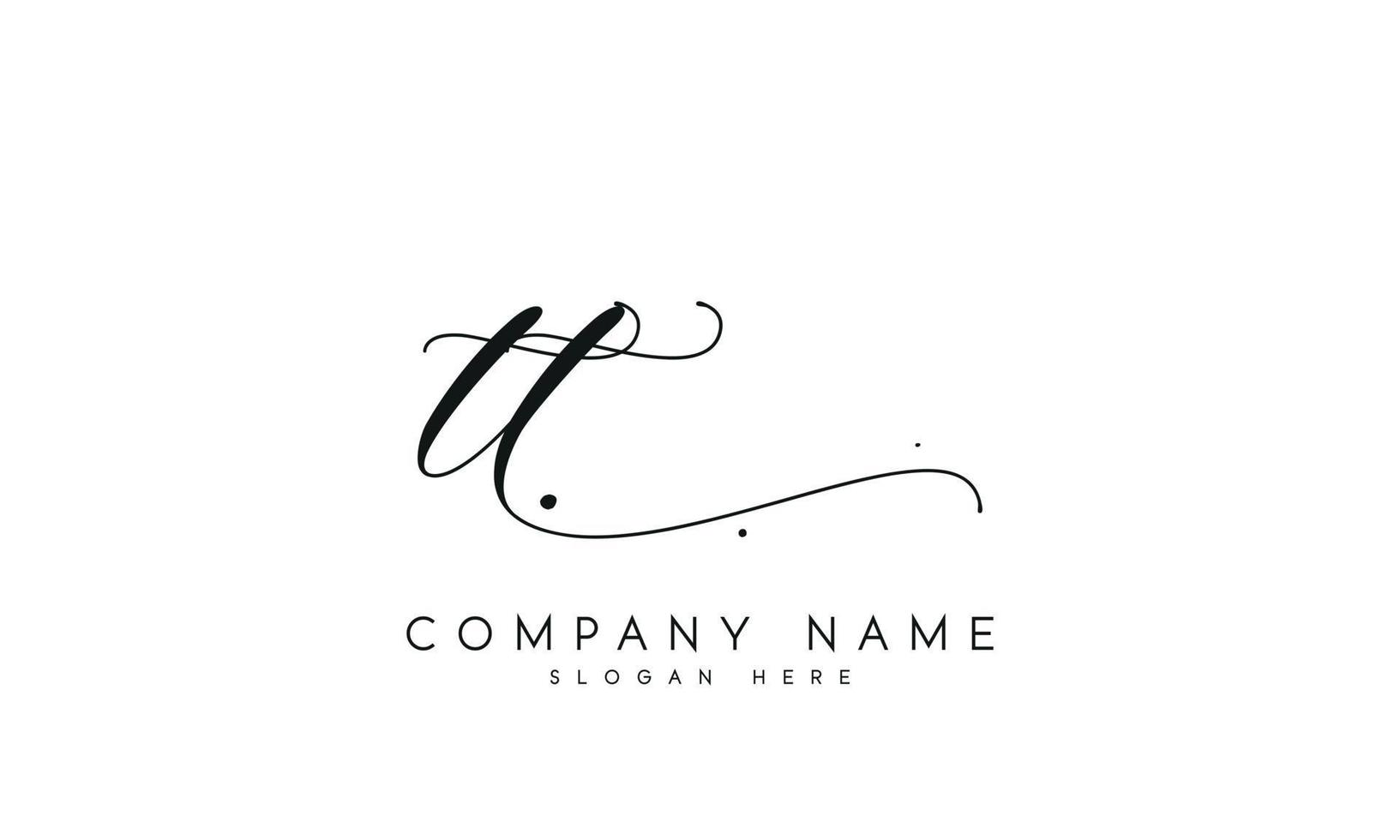 Handwriting signature style letter tt ylogo design in white background. pro vector. vector