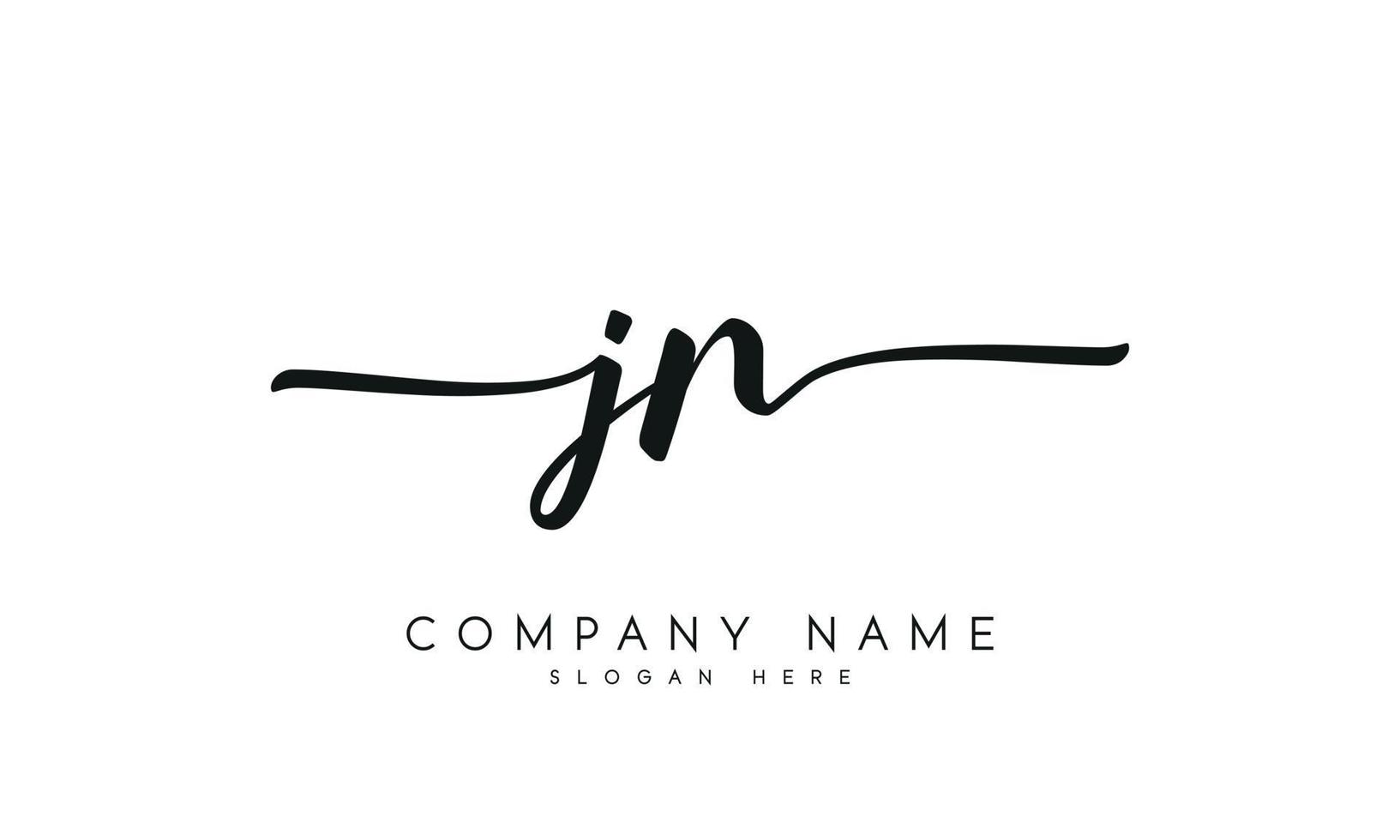 Handwriting signature style letter jr logo design in white background. pro vector. vector