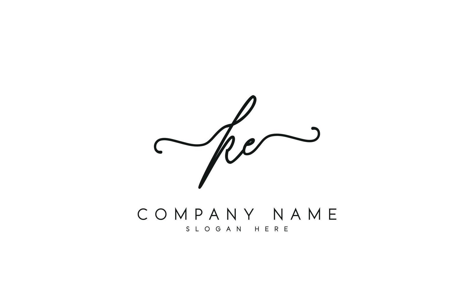 Handwriting signature style letter ke logo design in white background. pro vector. vector