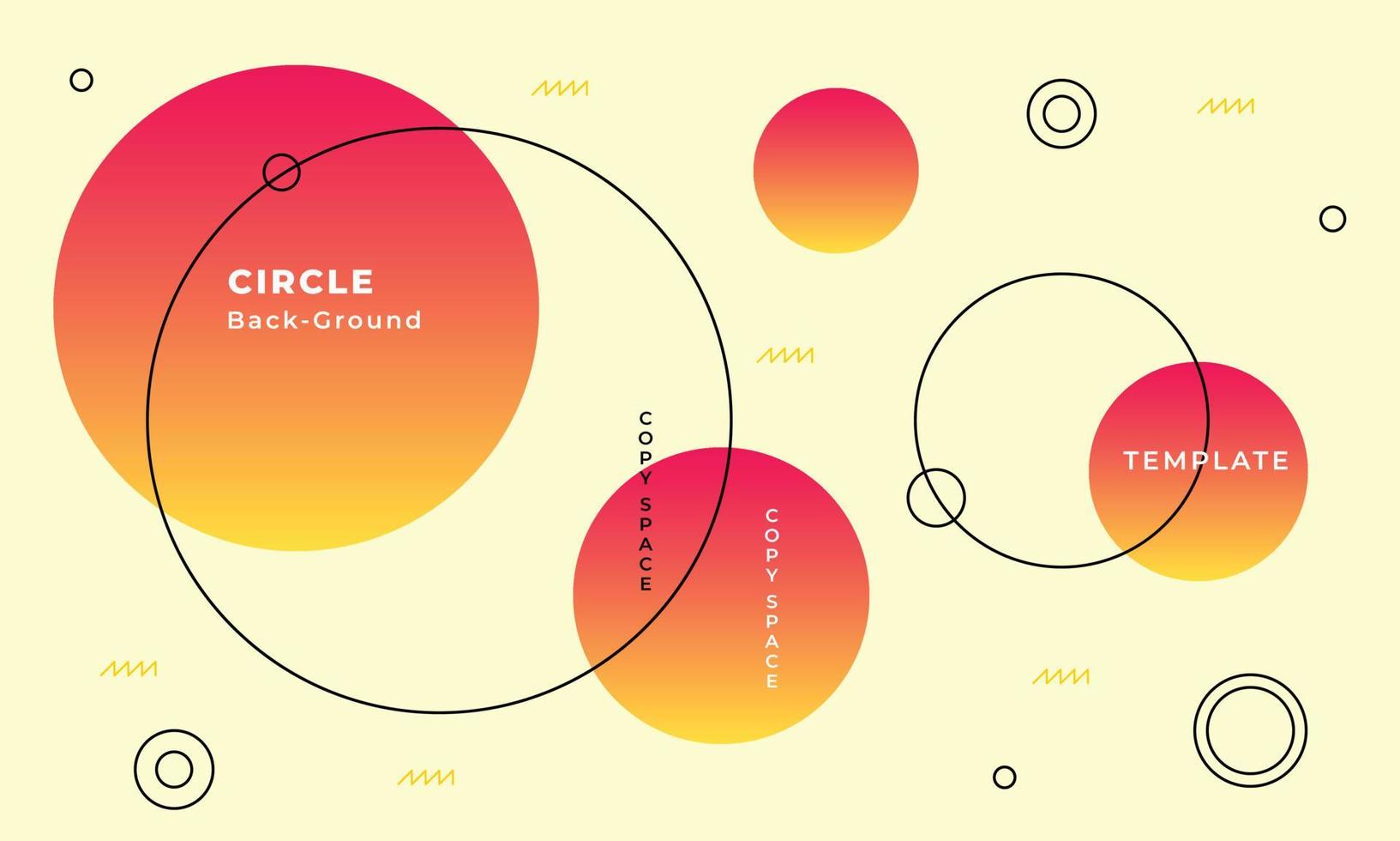Circle background template copy space for poster, banner, leaflet, pamphlet, or flyer vector