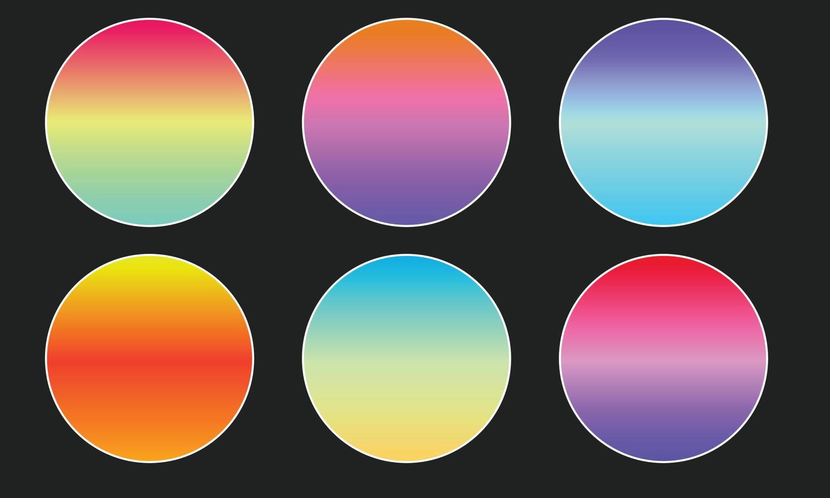 Colorful circle gradient background template set copy space for poster, banner, leaflet, pamphlet, or flyer vector