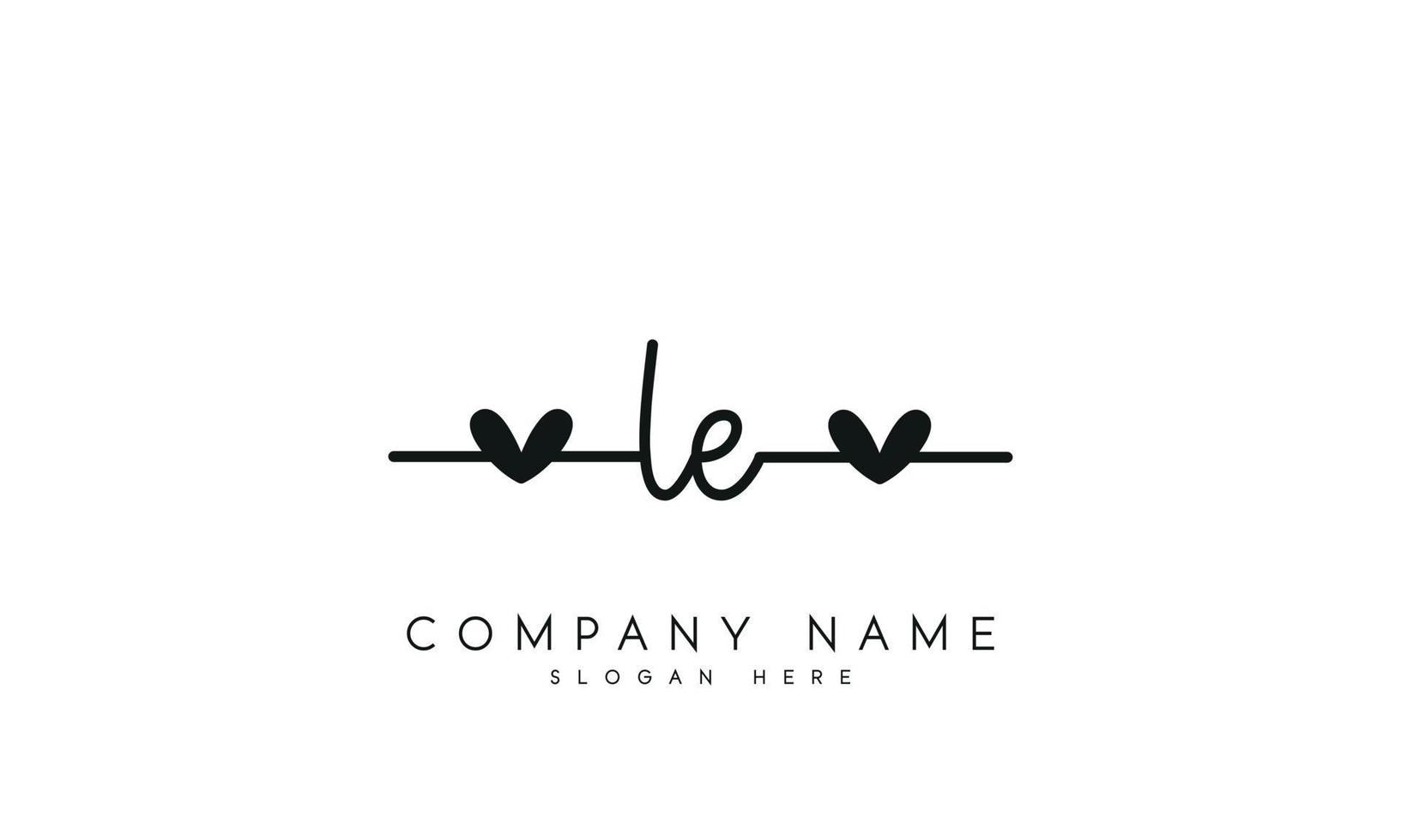 Handwriting signature style letter le ylogo design in white background. pro vector. vector