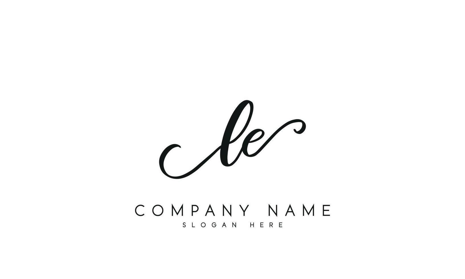 Handwriting signature style letter le ylogo design in white background. pro vector. vector