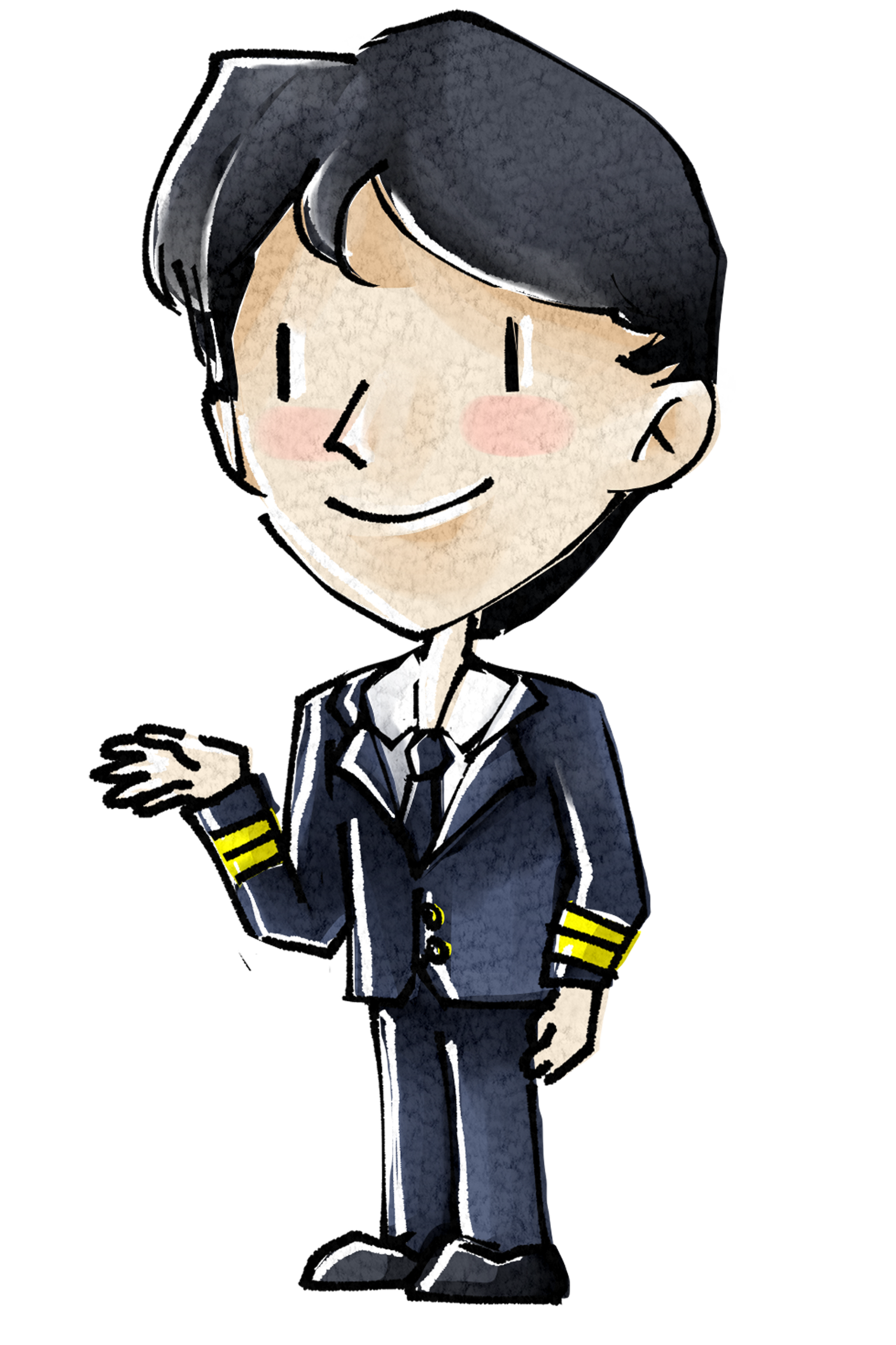 Free Children cartoon character officer PNG illustration chalk and