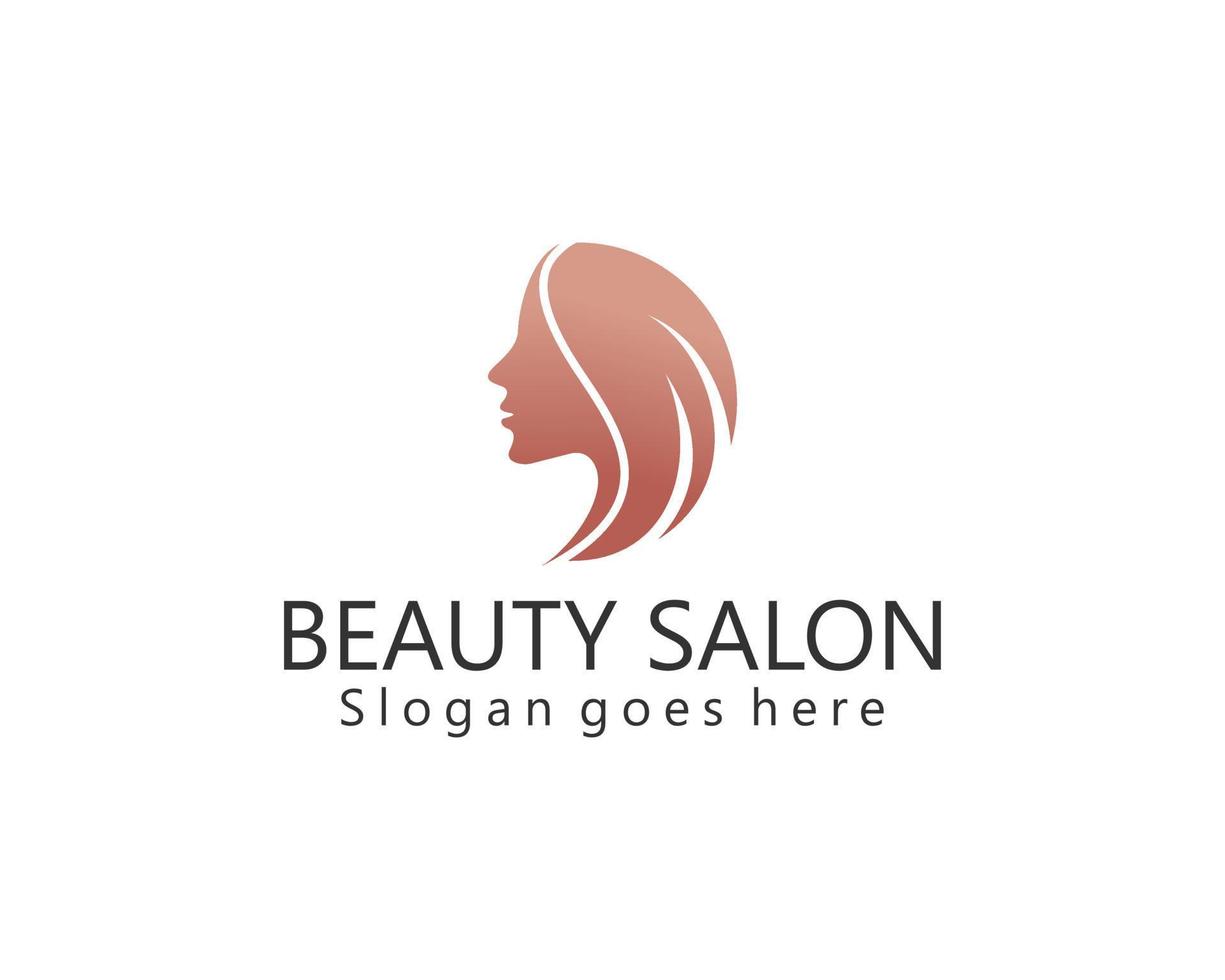 Gradient hair salon logo template vector