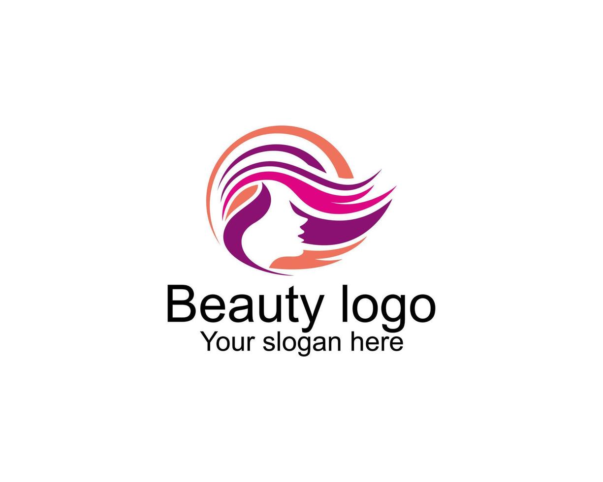 Flat-hand drawn hair salon logo collection vector