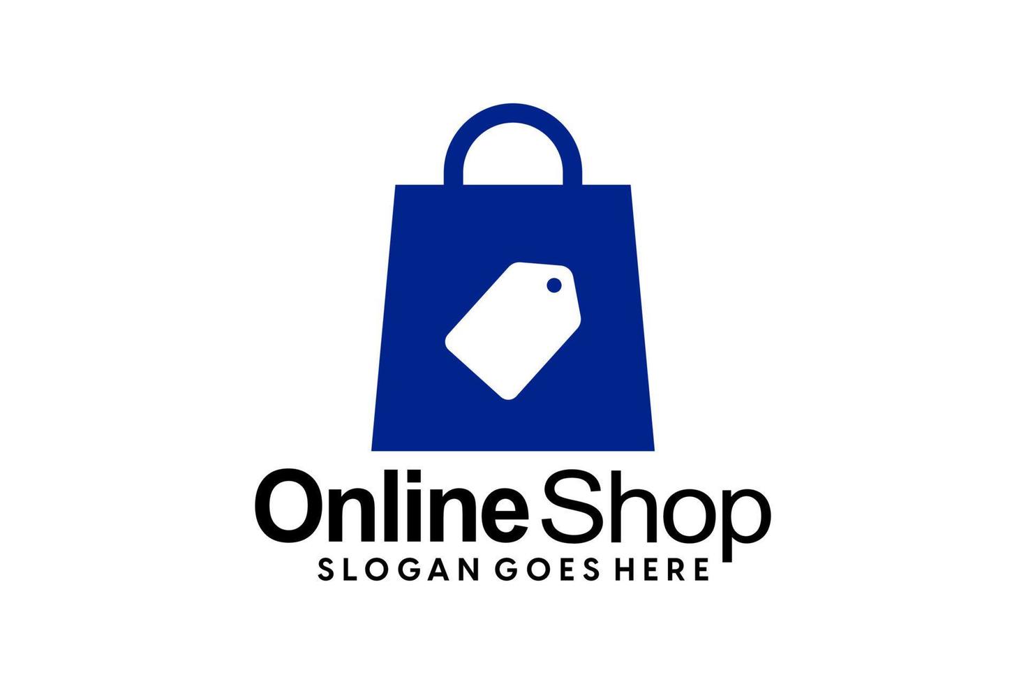 Shopping bag logo template vector