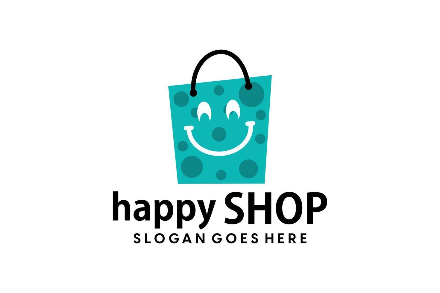 shopping bag logo template, Abstract modern ecommerce logo design vector