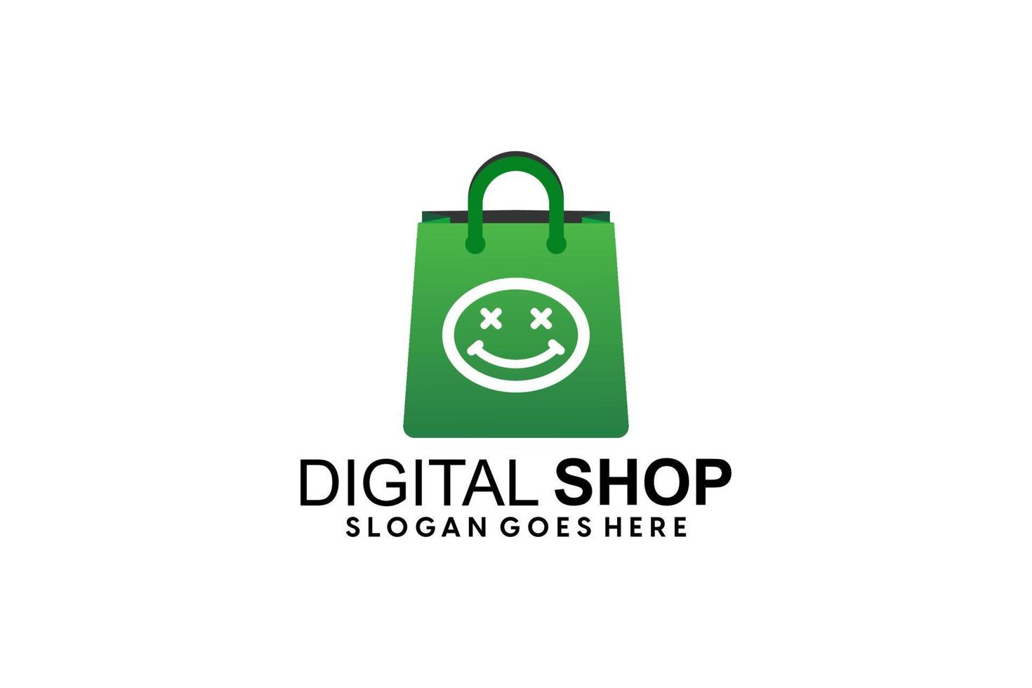 Creative abstract modern ecommerce logo design vector